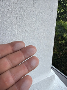 Chalking exterior house paint