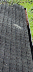 Loos asphalt shingle on roof